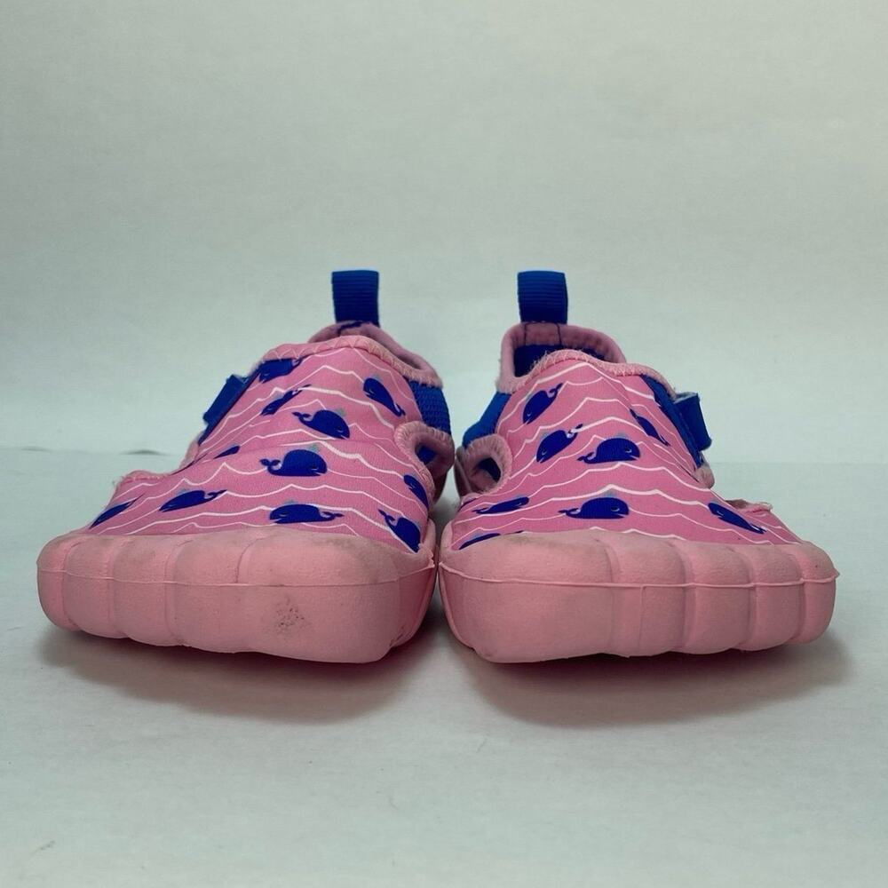 NEWTZ Water Shoes Pink with Blue Whales Youth Size 11/13